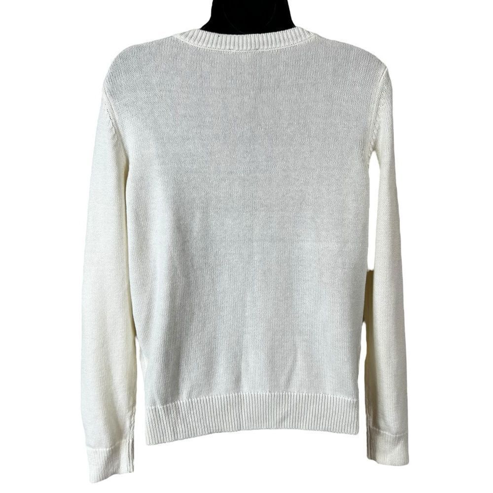 Talbots Ivory Yellow Floral Embroidered Sweater - Picture 10 of 11